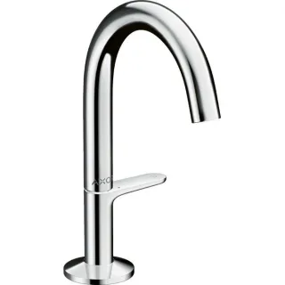 hansgrohe Axor One Waschtischarmatur 48010000 Ausladung 122mm, mit Push-Open Ablaufgarnitur, chrom