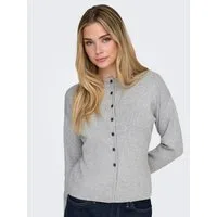 ONLY Strickjacke ONLLUCY LS O-NECK CARDIGAN EX KNT Materialmix, regular fit, Rundhals