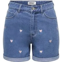 ONLY Shorts ONLVEGA HW EMBROIDERY DNM SHORTS GU, Medium Blue Denim