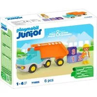 Playmobil® Kipplaster (71685), JUNIOR Konstruktions-Spielset, (6 St), Made in Europe