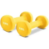 MSports® Hantel Hantelset Neopren 2er Set 0,5 – 5 kg Paar inkl. Übungsposter