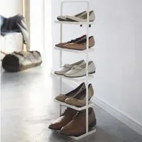 Yamazaki Schuhregal "Tower" aus Metall 22x77x14cm für 5 Paar Schuhe platzsparend klein, Standregal, Schuhablage, freistehend, tragbar, minimalistisch, schmal