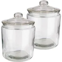 APS Vorratsglas Classic, Glas, (Set, 2-tlg), zum Dekorieren und Aufbewahren, 2 Liter