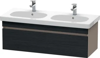 Duravit DuraStyle Waschtischunterbau wandhängend Eiche Schwarz & Basalt Matt 1150x453x398 mm - DS638 DS638601643