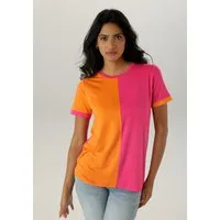 Aniston SELECTED T-Shirt mit trend- und farbstarken Colorblock
