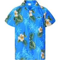 King Kameha Hawaiihemd "Small Flower" Funky Hawaii-Hemd Herren Kurzarm Fronttasche Sommerhemd
