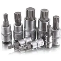 Bituxx Bit- und Steckschlüsselset Vielzahn Nuss Set 8 tlg., Set, 8-St., MS-13387, mit Kuststoffhalter