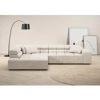Home affaire Ecksofa Ancona, Ecksofa, incl. Kopfteilverstellung, Breite 319 cm, L-Form, wahlweise motorische Sitztiefenverstellung, auch in Cord + Easy Care