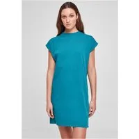 URBAN CLASSICS Sweatkleid Damen Turtle Extended Shoulder Dress aufgerollte Ärmel