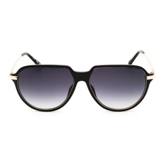 Glänzende Schwarze Sonnenbrille Von Guess