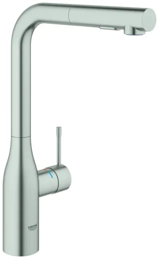 GROHE Küchenarmatur Essence 30504 herausziehbare Spülbrause supersteel, 30504DC0 30504DC0
