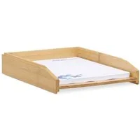 relaxdays Briefablage 3 x Dokumentenablage Bambus stapelbar (1-St)