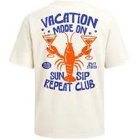 Neverless Oversize-Shirt Herren T-Shirt - Vacation mode on - Oversized Relaxed Fit Sommer mit Print