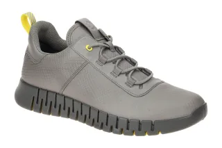 Ecco 525274 Grau Steel/Steel/Buttercup Herrenschuhe Sneaker Dual-Fit Weite G+H