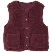 vertbaudet Blouson Mädchen Weste aus Teddyfleece