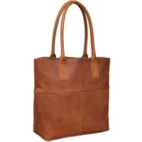 Benthill Shopper Damen Echt Leder Schultertasche Vintage Handtasche Hochwertiger Beutel, Ohne Reißverschluss