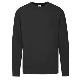 Fruit of the Loom - Sweatshirt für Herren angesetzte Ärmel (Schwarz)