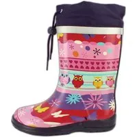 Beck Gummistiefel Eule Gummistiefel (super süße, schmale Stiefel, für trockene Füße bei Regenwetter) herausnehmbare Innensohle, weicher flexibler Naturkautschuk