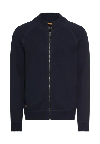 camel active - Strickjacke mit Reißverschluss dark navy - Gr. - M