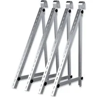 VESKA Solarmodul-Halterung Solarhalterung 114cm für Geländer Balkon, (Set, 2-tlg)
