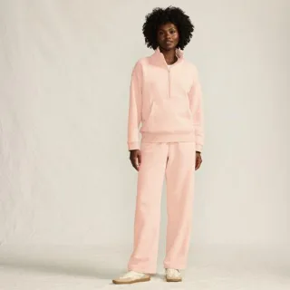 Jogginghose mit geradem Bein SERIOUS SWEATS, Damen,  Pink, Baumwoll-Mischung/Polyester-Mischung, by Lands' End