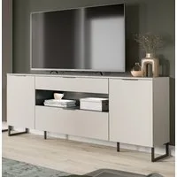 Inn.Furn Lowboard Morena (TV Unterschrank in Sand / Kaschmir, Breite 185 cm, bis 70), mit Komforthöhe und Soft-Close-Funktion