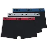 BOSS Trunk (Packung, 3-St) aus Stretch-Baumwolle mit Logo-Bund, mittlere Bundhöhe