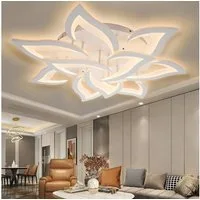 oyajia Deckenleuchte 72W Blumenförmiges LED Deckenleuchte Dimmbar, 10 Köpfe Deckenlampe, LED fest integriert, Warmweiß, Naturweiß, Kaltweiß, Wohnzimmer LED Deckenlampe, Deckenleuchte Esstisch Schlafzimmerlampe