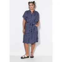 Studio Untold Hemdblusenkleid Midi-Hemdblusenkleid A-Linie grafischer Print