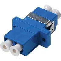 LWL Kupplung, Duplex, LC > LC Buchse, Single Mode OS2 blau, inkl. Schrauben