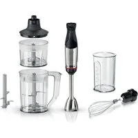 BOSCH Stabmixer ErgoMaster Serie 6 MSM6M652, Zerkleinerer, Mixer, Schneebesen, Edelst., 1000 W, Mixbecher, Metallkuplung, Luftkühlung, 10 Jahre Motorgarantie