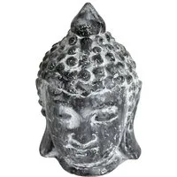 Goldbach Dekofigur Goldbach Buddha Kopf Schwarz Keramik Deko Figur