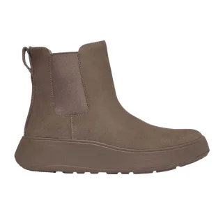 Fit Flop - "F-Mode" Stiefeletten für Damen, Wildleder, flach geformter Absatz (Grau)