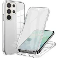 Tec-Expert Handyhülle 360 Grad Hülle für Samsung Galaxy S25 Ultra 6.8 Zoll, 6.8", Rundum Schutz Cover Case Hülle Transparent