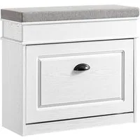 SoBuy Schuhschrank Schuhkipper, Schuhregal, Schuhbank, mit Klappen mit 1/2/3/4 Klappen, Schuhschrank schmal, Schuhbank Schuhablage, Flur