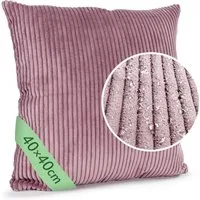 ANRO Dekokissen Kissenhülle MIT oder OHNE Füllung Kissenbezug Zierkissen, Kissenüberzug ohne Füllung Cordsamt 40x40cm Einfarbig Violett