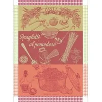 Garnier Thiebaut Geschirrtuch Geschirrtuch Spaghetti Pomodoro Basilic 56x78 cm, (1-tlg., 1 x Geschirrtuch), jacquard-gewebt