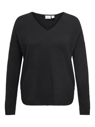 ONLY CARMAKOMA - CARMARGARETA LS PULLOVER KNT NOOS Black - Gr. - 48
