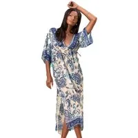 LIPSY Strandkleid Lipsy Chelsea Maxi-Kaftan mit China-Print (1-tlg)