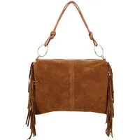 BRISE TASCHE Schultertasche Schultertasche mit Fransen aus Wildleder- Trendiger Alltagsbegleiter (Einzeltasche, 1-teilig)