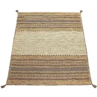 Paco Home Teppich Kilim 217, rechteckig, Höhe: 12 mm, handgewebter Wendeteppich, reine Baumwolle, gestreift, Wohnzimmer
