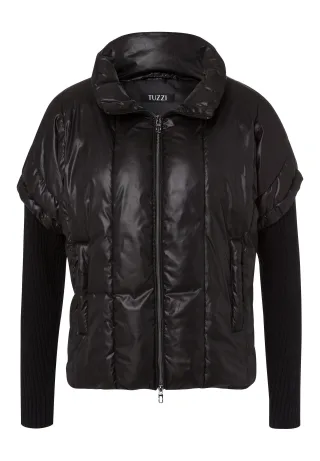 tuzzi - Steppjacke EBONY & IVORY mit Kontrastärmeln schwarz - Gr. - 38