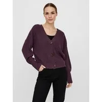 Vero Moda Strickjacke VMLEA LS V-NECK CUFF CARDIGAN NOOS Kunstfaser, regular fit