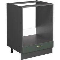 Vicco Herdumbauschrank Fame-Line, Grün-Gold Landhaus/Anthrazit, 60 cm ohne Arbeitsplatte (1-St)