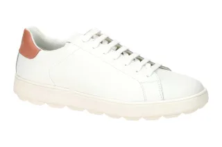 Geox D45WEA 09BBC C1Z5Q wei?/white/dk skin Damen Sneaker mit atmungsaktivem T...