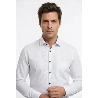 OLYMP Langarmhemd Luxor Businesshemd, comfort fit, Under-Button-down-Kragen