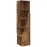 vidaXL Eckschrank Eckschrank 32x32x140cm Holzwerkstoff Altholz (1-St)