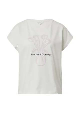 s.Oliver - T-Shirt creme - Gr. - 44