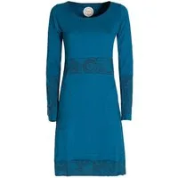 Vishes Tunikakleid Damen Langarm Longshirt-Kleid Sweatkleid Shirt-Kleid Tunika-Kleid Hippie, Guru, Retro Style