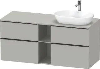 Duravit D-Neo Konsolenwaschtischunterbau wandhängend Betongrau Matt 1400x550x664 mm - DE4970RBD07000 DE4970RBD070000